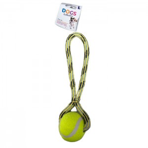 Игрушка для собак Dogs Collection Мяч на веревке 503884 пластмассовая 6.5*30 см