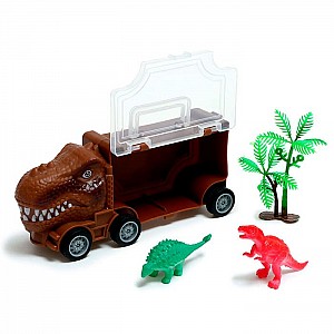 Набор грузовиков Автоград Dino 9682235 с динозаврами 3 шт. Изображение - 1