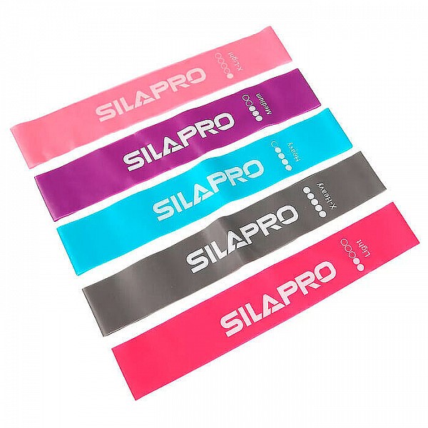 Набор фитнес резинок SilaPro латекс 5 шт 60*5 см