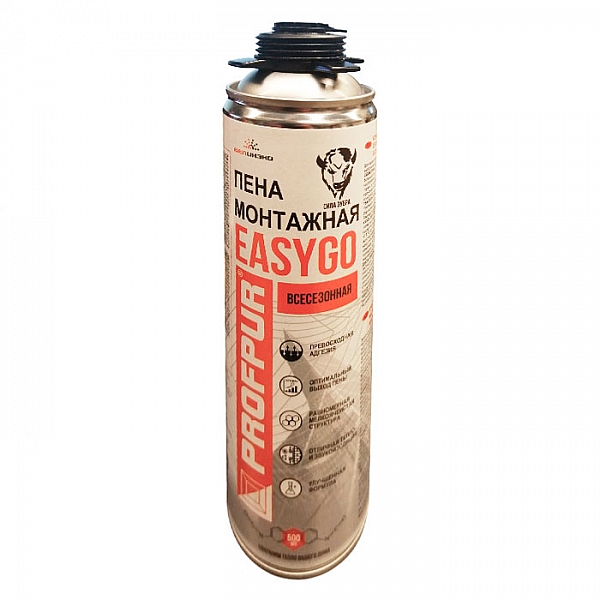 Пена монтажная Profpur Easygo профессиональная всесезонная 500 мл