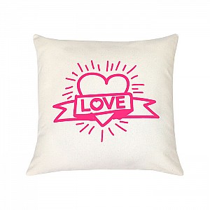 Подушка декоративная Matex Love Story Горящее Сердце 08-996 40*40*15 см молочный розовый