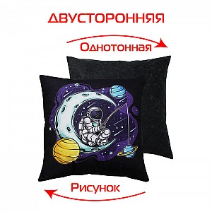 Подушка декоративная Matex Next Лунная Рыбалка 58-700 33*33*10 см черный фиолетовый. Изображение - 1