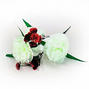 Букет ритуальный №82 Гвоздика с клевером. Изображение - 2