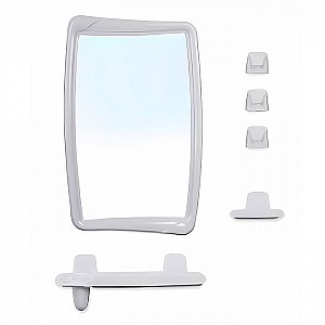 Набор зеркало для ванной комнаты Berossi 53с-2005 HB 05104000 белый мрамор