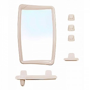 Набор зеркало для ванной комнаты Berossi НВ 05107000 светло-бежевый