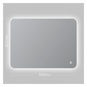 Зеркало Алмаз-Люкс ЗП-13 800*600 мм бытовое навесное с подсветкой. Изображение - 2