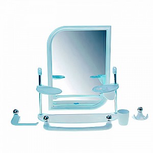 Набор зеркало для ванной комнаты Berossi Виктория Лайт 8-05с НВ 10908000 светло-голубой
