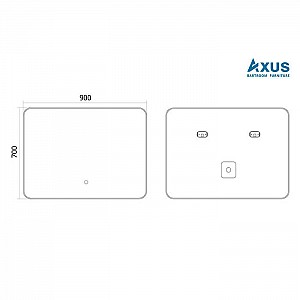 Зеркало Axus Tobo Eco Стандарт 900*700. Изображение - 1