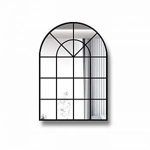 Зеркало Алмаз-Люкс Д-064 со шлифованной кромкой и УФ-печатью 1000*700 мм черное