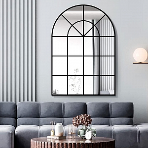 Зеркало Алмаз-Люкс Д-064 со шлифованной кромкой и УФ-печатью 1000*700 мм черное. Изображение - 1