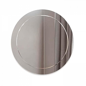 Зеркало Алмаз-Люкс Г-058 с полированной кромкой и гравировкой круглое 650 мм