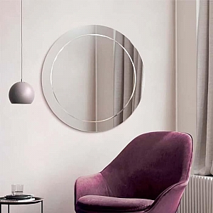 Зеркало Алмаз-Люкс Г-058 с полированной кромкой и гравировкой круглое 650 мм. Изображение - 2