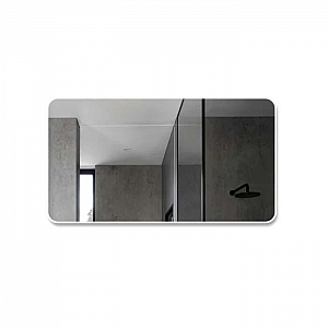 Зеркало Алмаз-Люкс Д-055 со шлифованной кромкой  и УФ-печатью 1100*600 мм белое