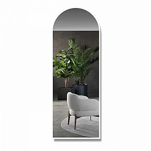 Зеркало Алмаз-Люкс Д-057 со шлифованной кромкой и УФ-печатью 1100*400 мм белое