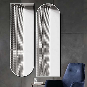 Зеркало Алмаз-Люкс Д-056 со шлифованной кромкой и УФ-печатью 1500*500 мм белое. Изображение - 2