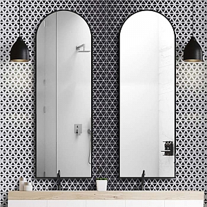 Зеркало Алмаз-Люкс Д-027 со шлифованной кромкой и УФ-печатью 1200*400 мм черное. Изображение - 4