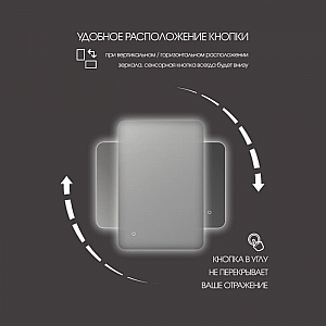 Зеркало Алмаз-Люкс Taiwan 8060s-6 с подсветкой. Изображение - 5