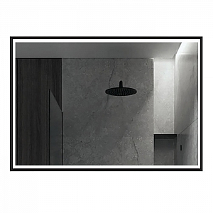 Зеркало Алмаз-Люкс Dakar black 10070dh-6 с подсветкой и подогревом 1000*700 мм