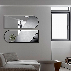 Зеркало Алмаз-Люкс Д-036 со шлифованной кромкой и УФ-печатью 1500*500 мм черное. Изображение - 5