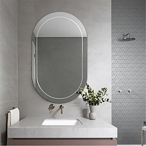 Зеркало Алмаз-Люкс Г-057 с полированной кромкой и гравировкой 750*500 мм. Изображение - 1