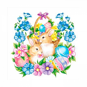 Салфетки декоративные Bouquet Home Collection Classic Пасхальные кролики 25273 33*33 см 3 слоя 20 шт