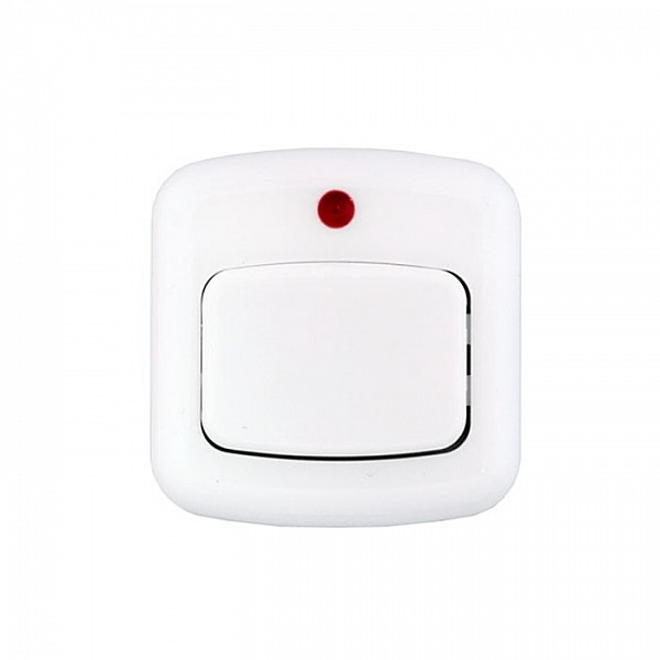 Выключатель Bylectrica А1 1-893 1 клавиша для бытовых электрических звонков со световой индикацией белый