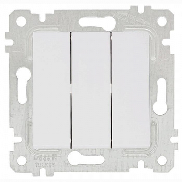 Выключатель Mutlusan Rita 2200 409 0101 3 клавиши белый