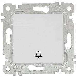 Кнопка звонка Mutlusan Rita 2200 407 0101Z символ - звонок белый