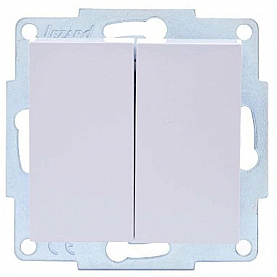 Выключатель Lezard Vesna 742-0288-101 2 клавиши белый