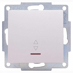 Выключатель проходной Lezard Vesna 742-3088-114 1 клавиша с подсветкой жемчужно-белый перламутр