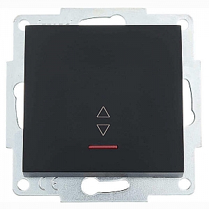 Выключатель проходной Lezard Vesna 742-4288-114 1 клавиша с подсветкой чёрный бархат