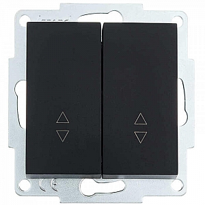 Выключатель проходной Lezard Vesna 742-4288-106 2 клавиши чёрный бархат