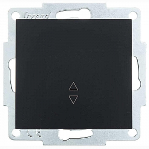 Выключатель проходной Lezard Vesna 742-4288-105 1 клавиша чёрный бархат