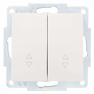 Выключатель проходной Lezard Vesna 742-3088-106 2 клавиши жемчужно-белый перламутр