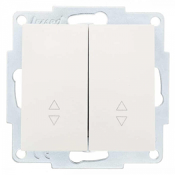 Выключатель проходной Lezard Vesna 742-3088-106 2 клавиши жемчужно-белый перламутр