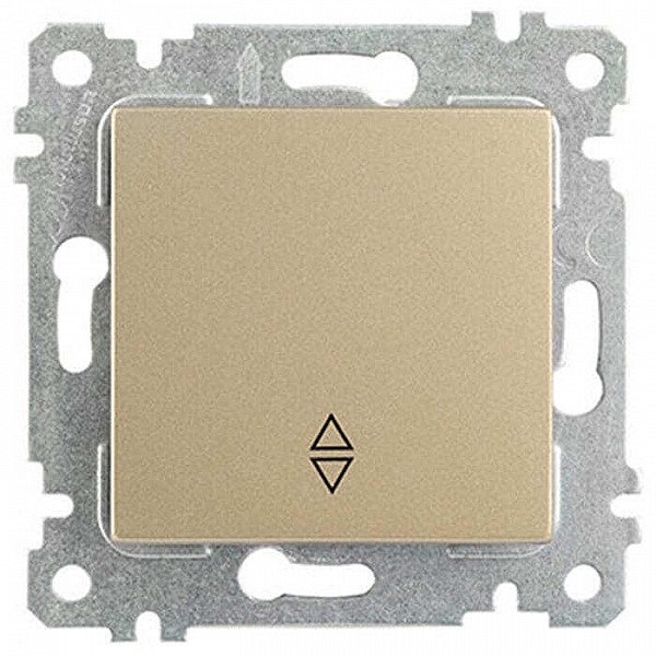 Выключатель проходной Mutlusan Rita 2200 403 0185 1 клавиша золото доре