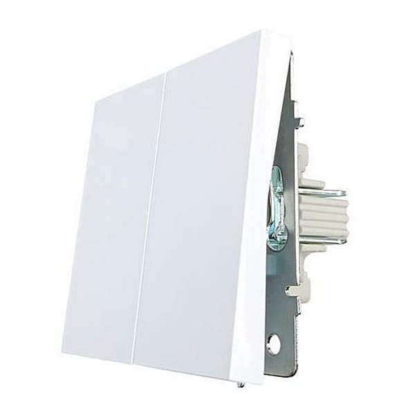 Выключатель Lezard Zima 704-0288-101QC 2 клавиши безвинтовой белый