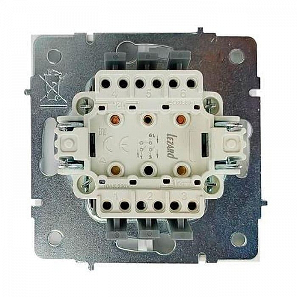 Выключатель Lezard Zima 704-0288-101QC 2 клавиши безвинтовой белый