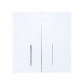 Выключатель Lezard Zima 704-0288-112QC 2 клавиши безвинтовой с подсветкой белый