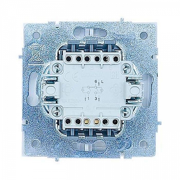 Выключатель Lezard Zima 704-0288-112QC 2 клавиши безвинтовой с подсветкой белый