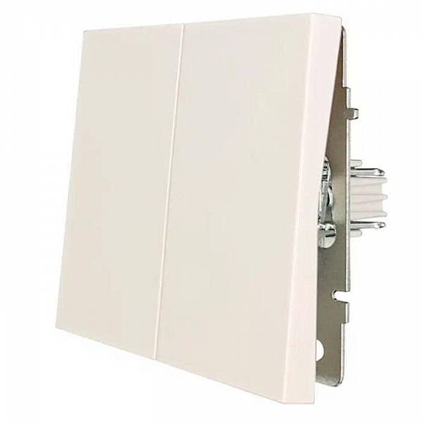 Выключатель Lezard Zima 704-9088-101QC 2 клавиши безвинтовой слоновая кость