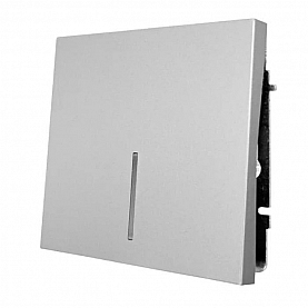 Выключатель Lezard Zima 704-7488-111QC 1 клавиша безвинтовой с подсветкой матовый серый