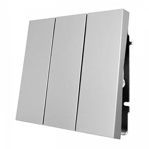 Выключатель Lezard Zima 704-7488-109QC 3 клавиши безвинтовой матовый серый