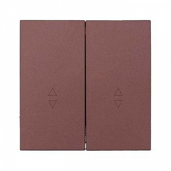 Выключатель проходной Lezard Zima 704-7388-106QC 2 клавиши безвинтовой шоколад