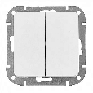 Выключатель Bylectrica Astrum С5 10-3502 2 клавиши белый
