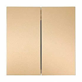 Выключатель Lezard Zima 704-3688-101QC 2 клавиши безвинтовой золото