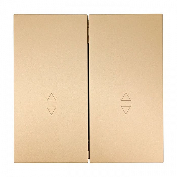 Выключатель проходной Lezard Zima 704-3688-106QC 2 клавиши безвинтовой золото