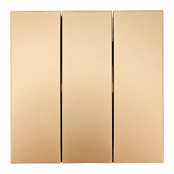 Выключатель Lezard Zima 704-3688-109QC 3 клавиши безвинтовой золото