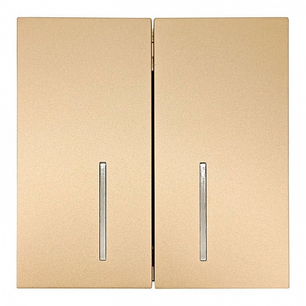 Выключатель Lezard Zima 704-3688-112QC 2 клавиши безвинтовой золото