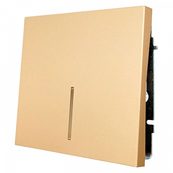 Выключатель Lezard Zima 704-3688-111QC 1 клавиша с подсветкой золото